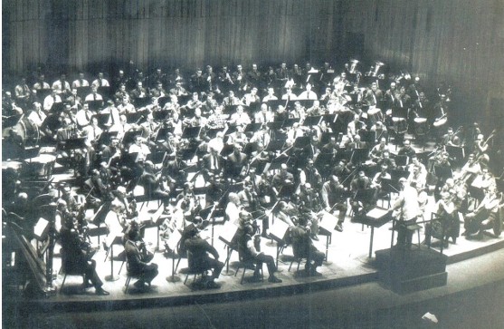 West Point Band performs with the New York Philharmonic in 1964.