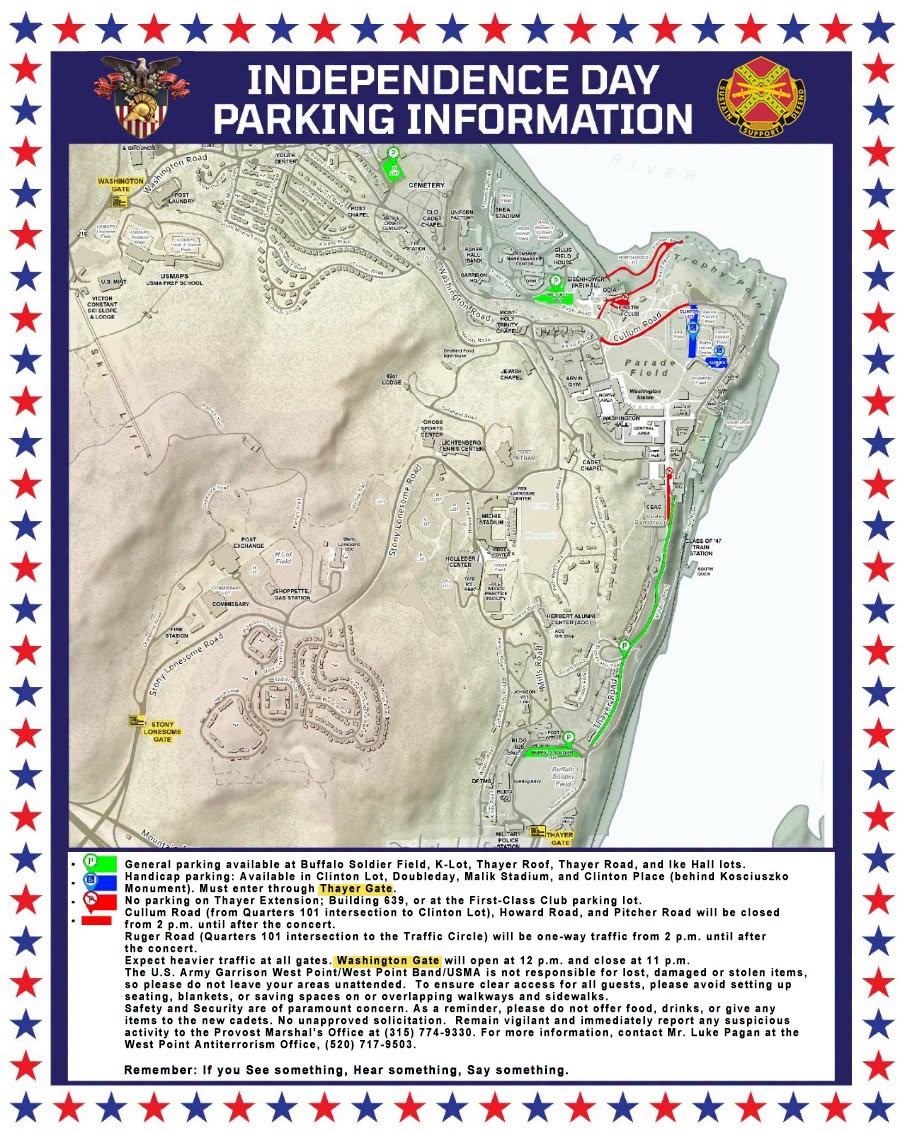 2026 July 4th parking map
